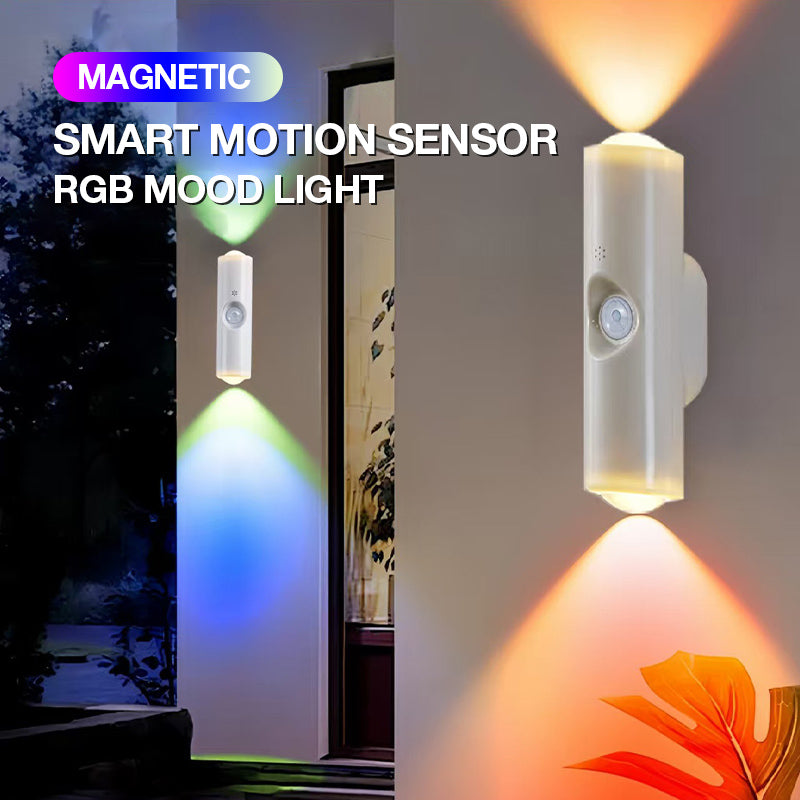 Wireless LED Wall Lights with Motion Sensor and Color Changing, Set of 3 7