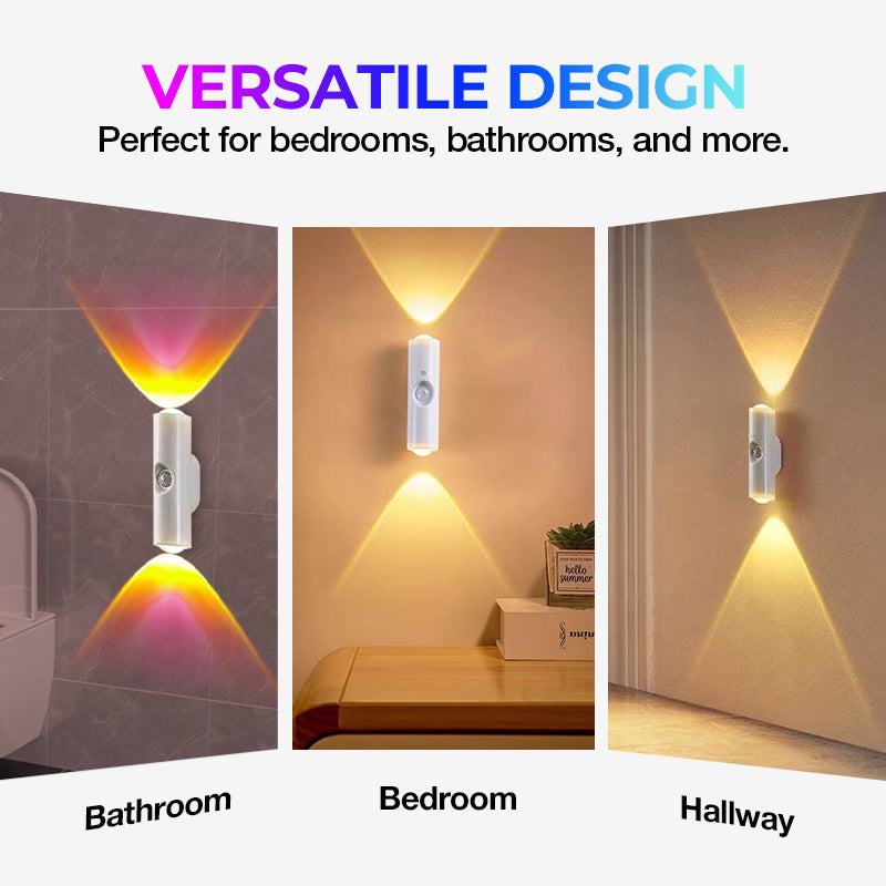 Wireless LED Wall Lights with Motion Sensor and Color Changing, Set of 3 14