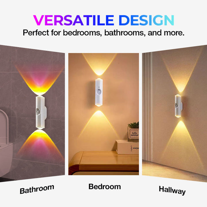 Wireless LED Wall Lights with Motion Sensor and Color Changing, Set of 3 14