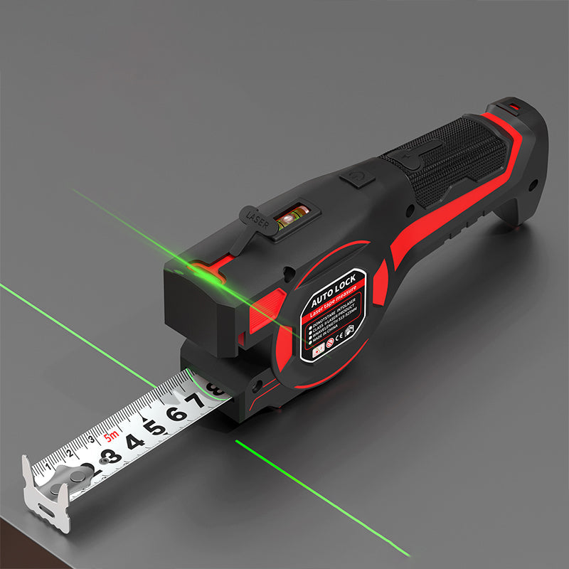 2-in-1 Tape Measure with Built-In Green Laser and Level, 16.4 ft 1