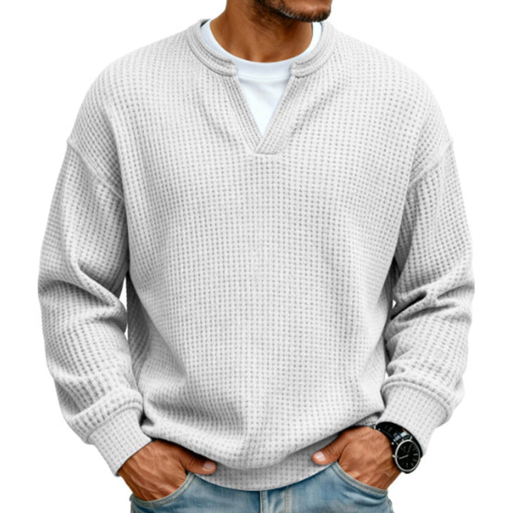 Long Sleeve Waffle Knit Mock Layer Top 14