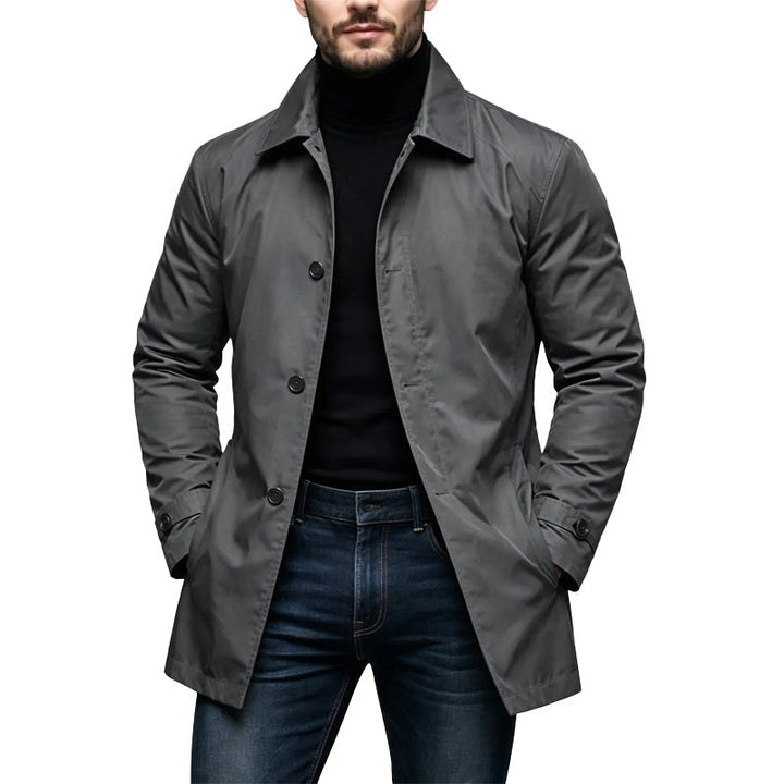 Men's Waterproof Mid-Length Trench Coat 2