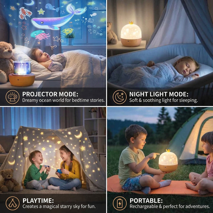 Kids Star Projector Night Light with Music, Timer and Remote 3