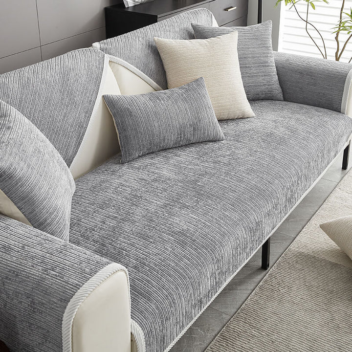 Anti-Scratch Chenille Sofa Cover - Stylish, Non-Slip & Machine Washable 1