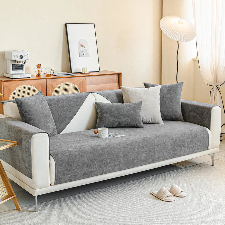 Anti-Scratch Chenille Sofa Cover - Stylish, Non-Slip & Machine Washable 13