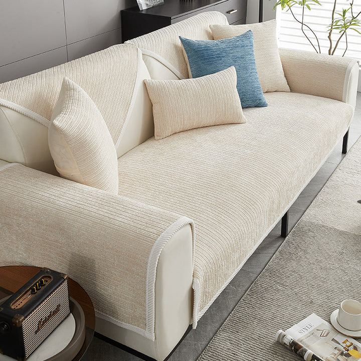 Anti-Scratch Chenille Sofa Cover - Stylish, Non-Slip & Machine Washable 3