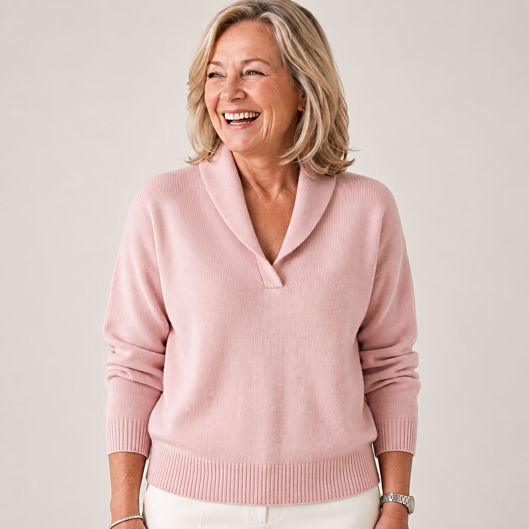 Women's Soft Sweater with Shawl Collar and Long Sleeves 8