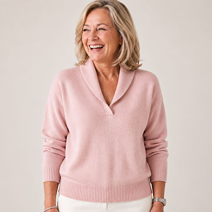 Women's Soft Sweater with Shawl Collar and Long Sleeves 8