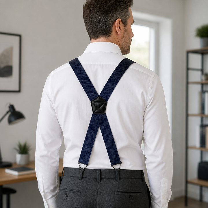 Men's Suspenders with Clip Hooks, Adjustable 65-120 cm, Y-Shape or X-Shape 2