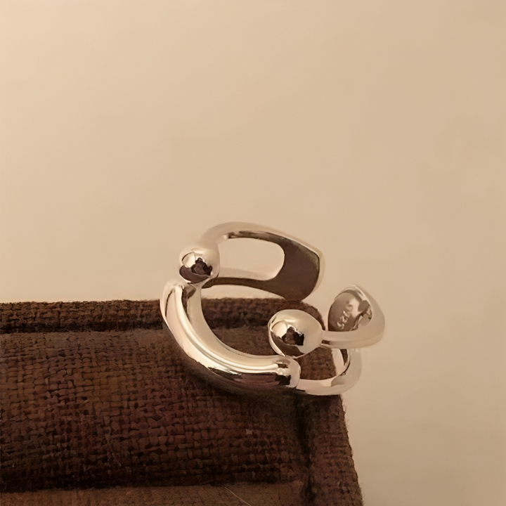 Smiley Adjustable Ring - Minimalist Stackable Statement Ring 5