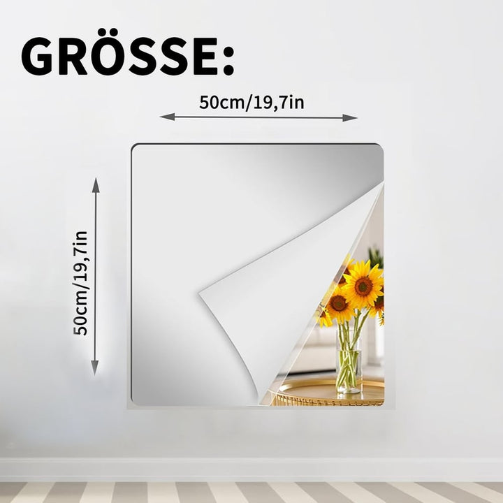Self-Adhesive Flexible Mirror Sheet, Shatterproof and Child-Safe 11