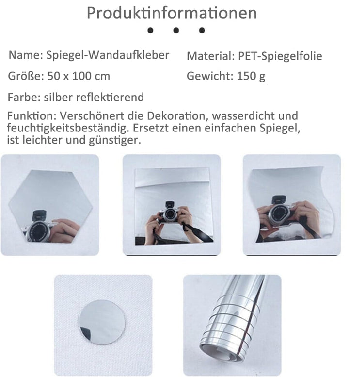 Self-Adhesive Flexible Mirror Sheet, Shatterproof and Child-Safe 8