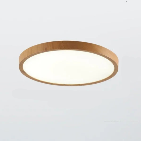 Ultrathin Walnut Circular Ceiling Light for Elegant Modern Spaces 7
