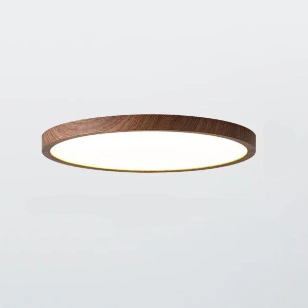 Ultrathin Walnut Circular Ceiling Light for Elegant Modern Spaces 8