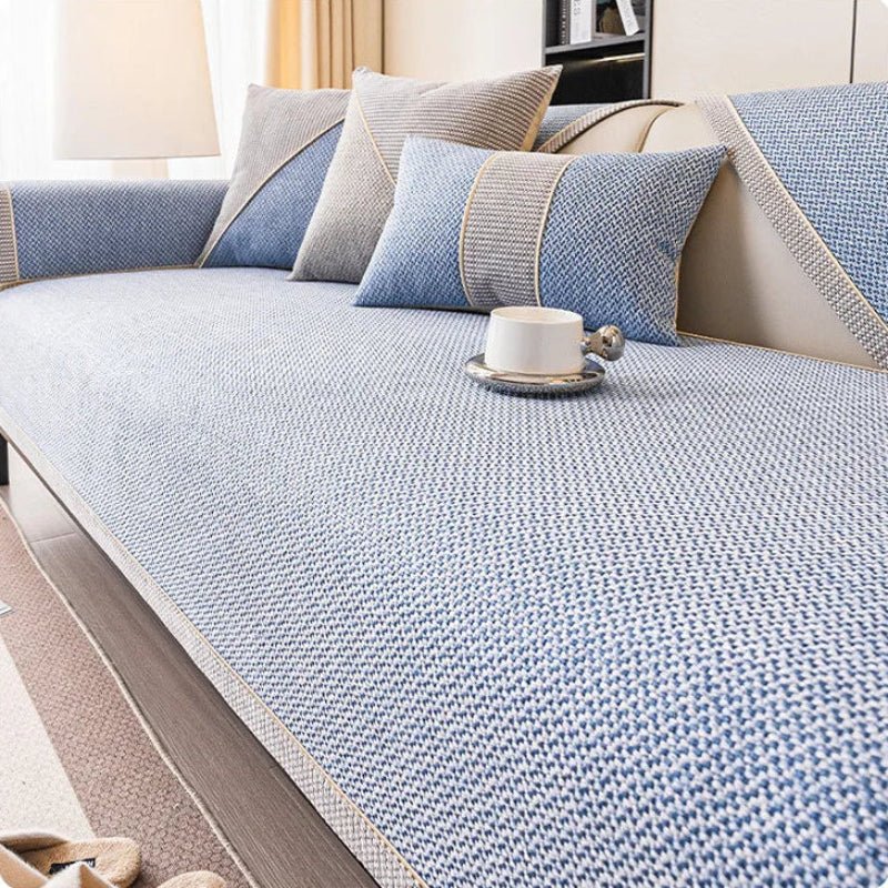 Universal Couch Cover with Non-Slip Backing for Sofa Protection 11