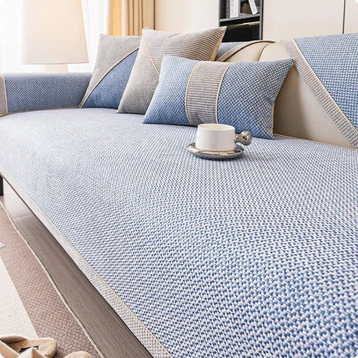 Universal Couch Cover with Non-Slip Backing for Sofa Protection 11
