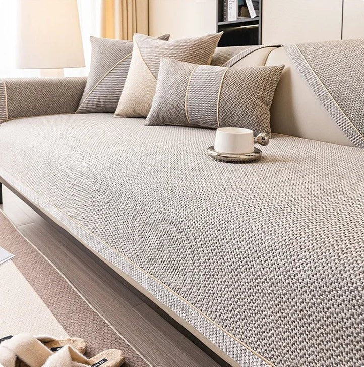 Universal Couch Cover with Non-Slip Backing for Sofa Protection 7