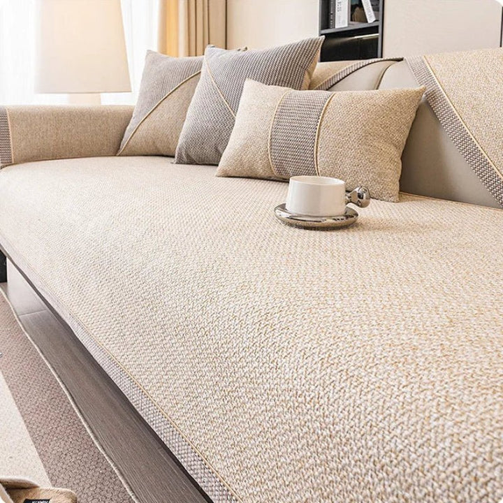Universal Couch Cover with Non-Slip Backing for Sofa Protection 9