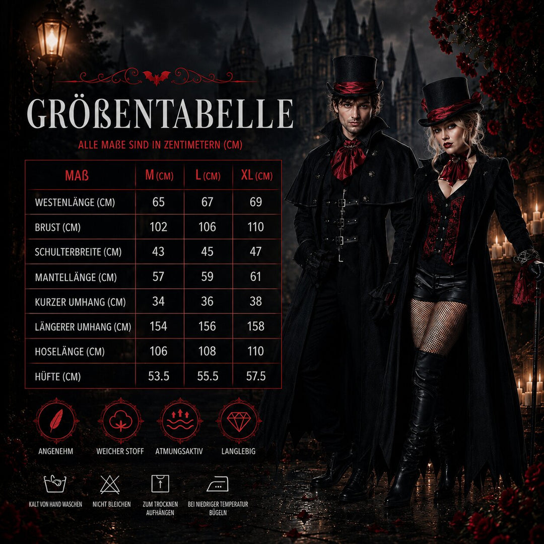 Vampire Halloween Costume for Women and Men 8