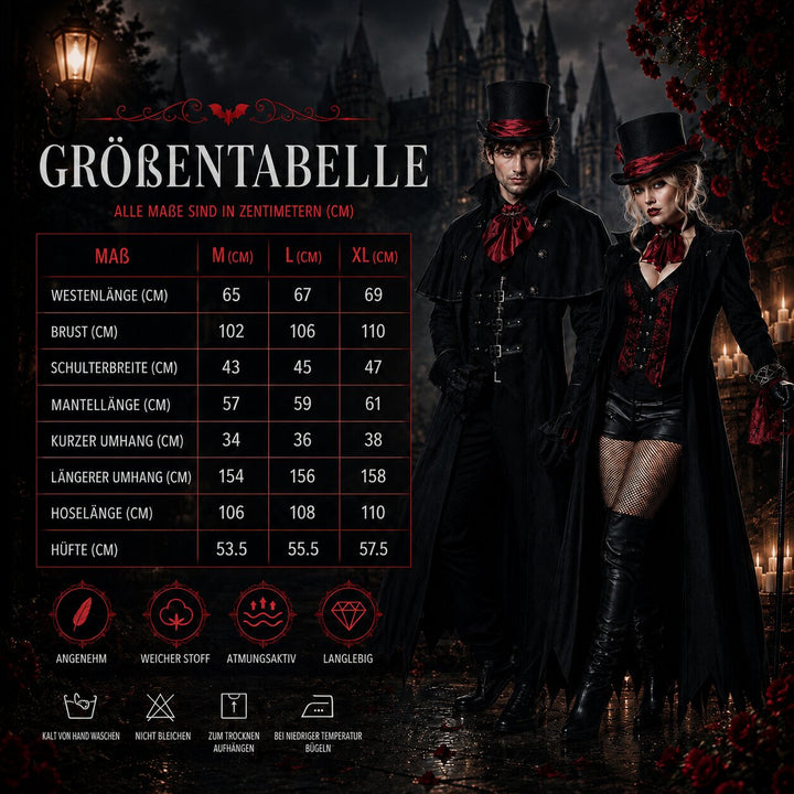 Vampire Halloween Costume for Women and Men 8