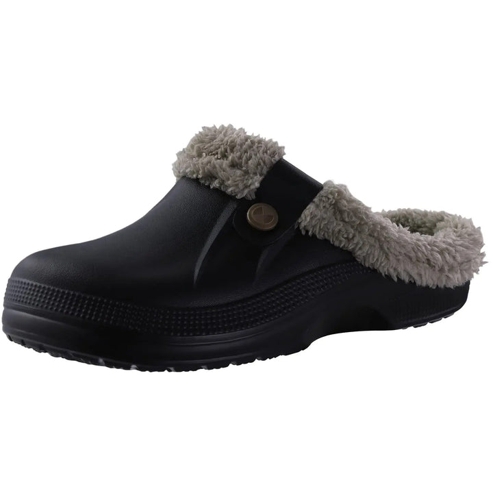 Men's Waterproof Winter Fur-Lined Clogs with Non-Slip Sole 1