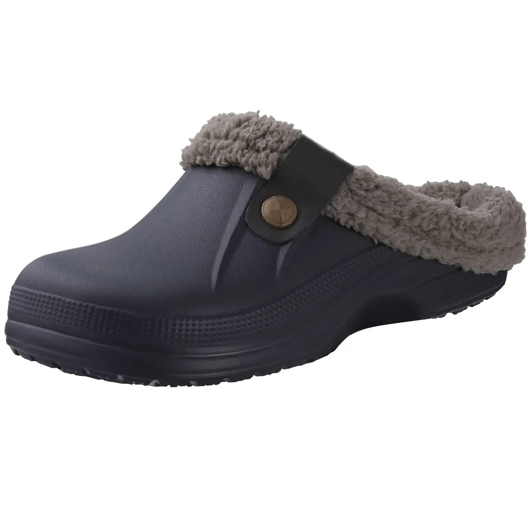 Men's Waterproof Winter Fur-Lined Clogs with Non-Slip Sole 3