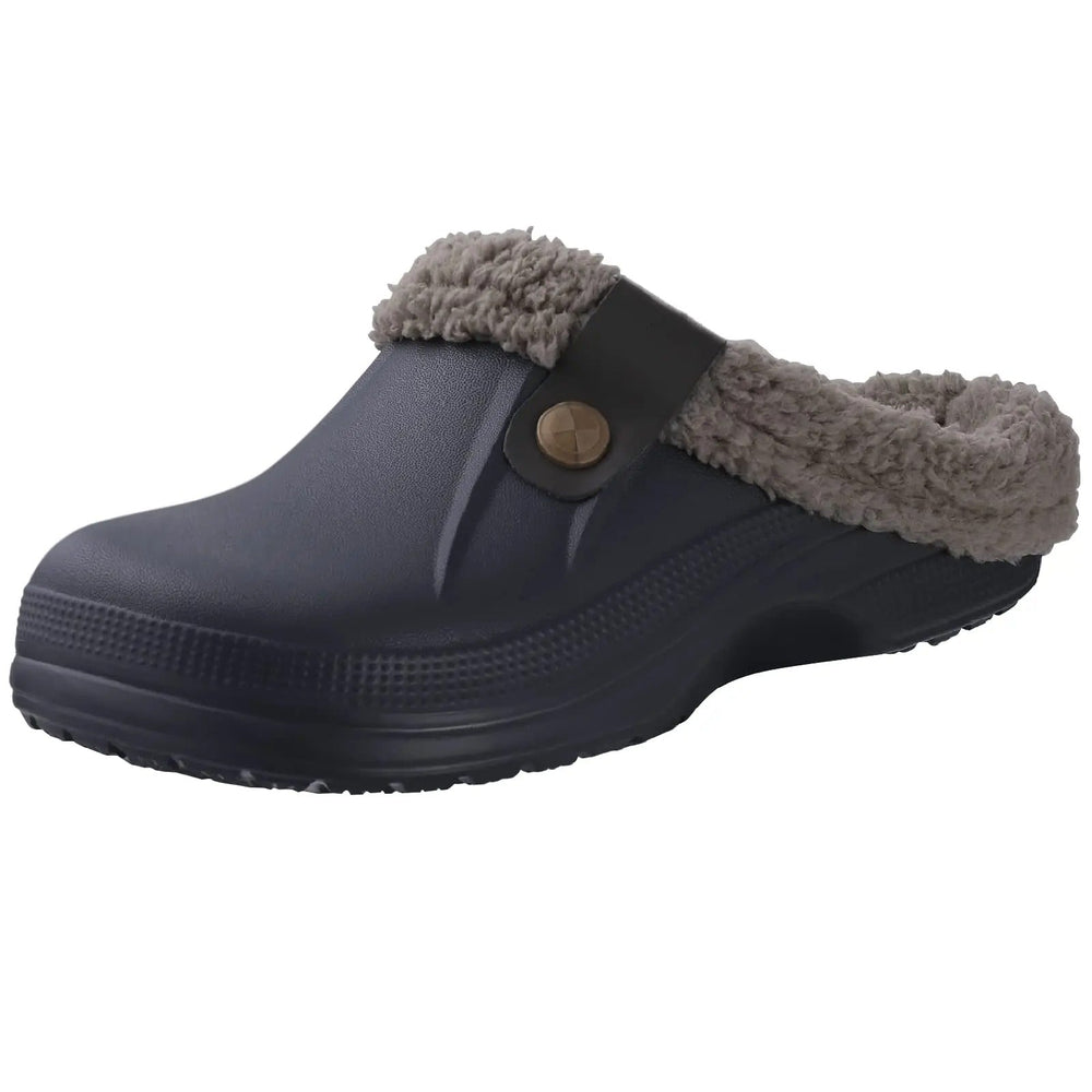 Men's Waterproof Faux Fur Lined Winter Clogs 2