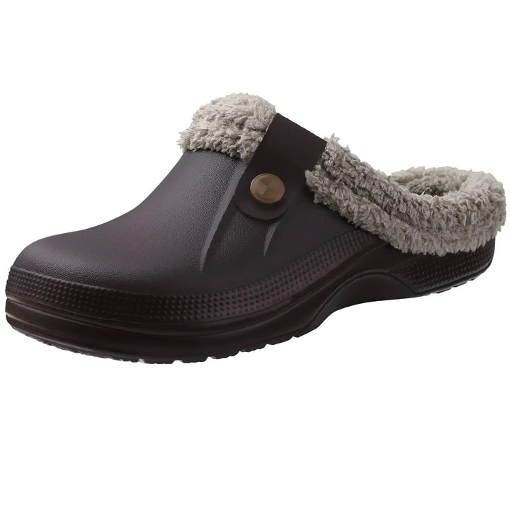 Men's Waterproof Faux Fur Lined Winter Clogs 4
