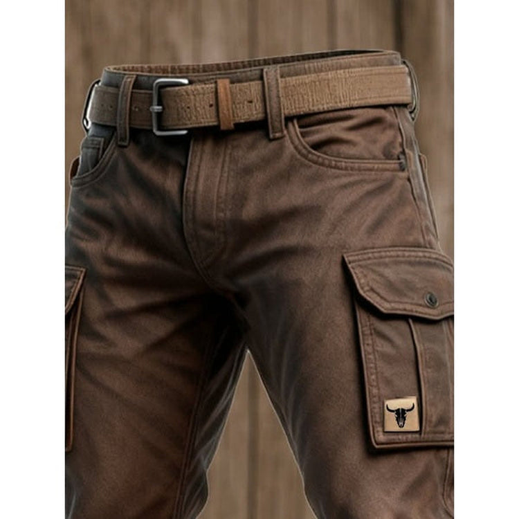 Men's Slim Fit Casual Cargo Pants with Side Pockets 5