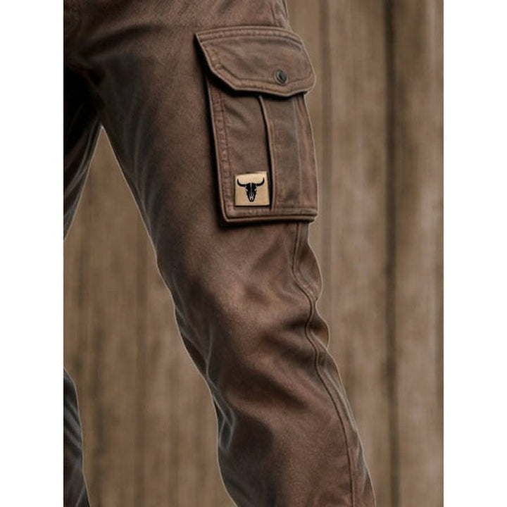 Men's Slim Fit Casual Cargo Pants with Side Pockets 6