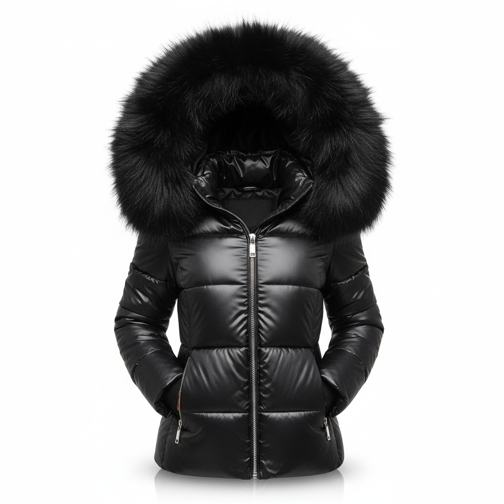 Women's Thick Padded Winter Jacket with Hood, Wind and Water Resistant 4