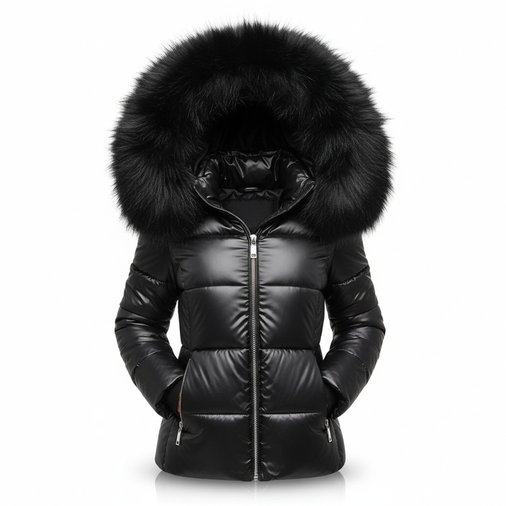 Women's Thick Padded Winter Jacket with Hood, Wind and Water Resistant 4