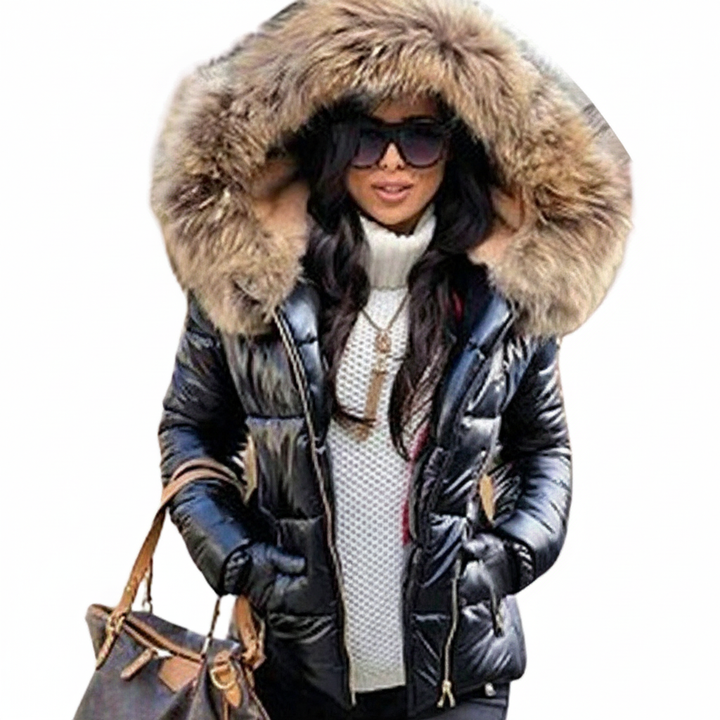 Women's Thick Padded Winter Jacket with Hood, Wind and Water Resistant 8
