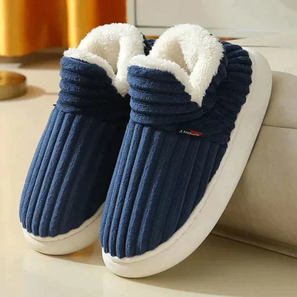 Men's Warm Plush Slippers with Non-Slip Sole for Indoor Wear 1