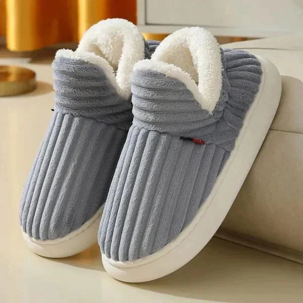 Men's Warm Plush Slippers with Non-Slip Sole for Indoor Wear 2