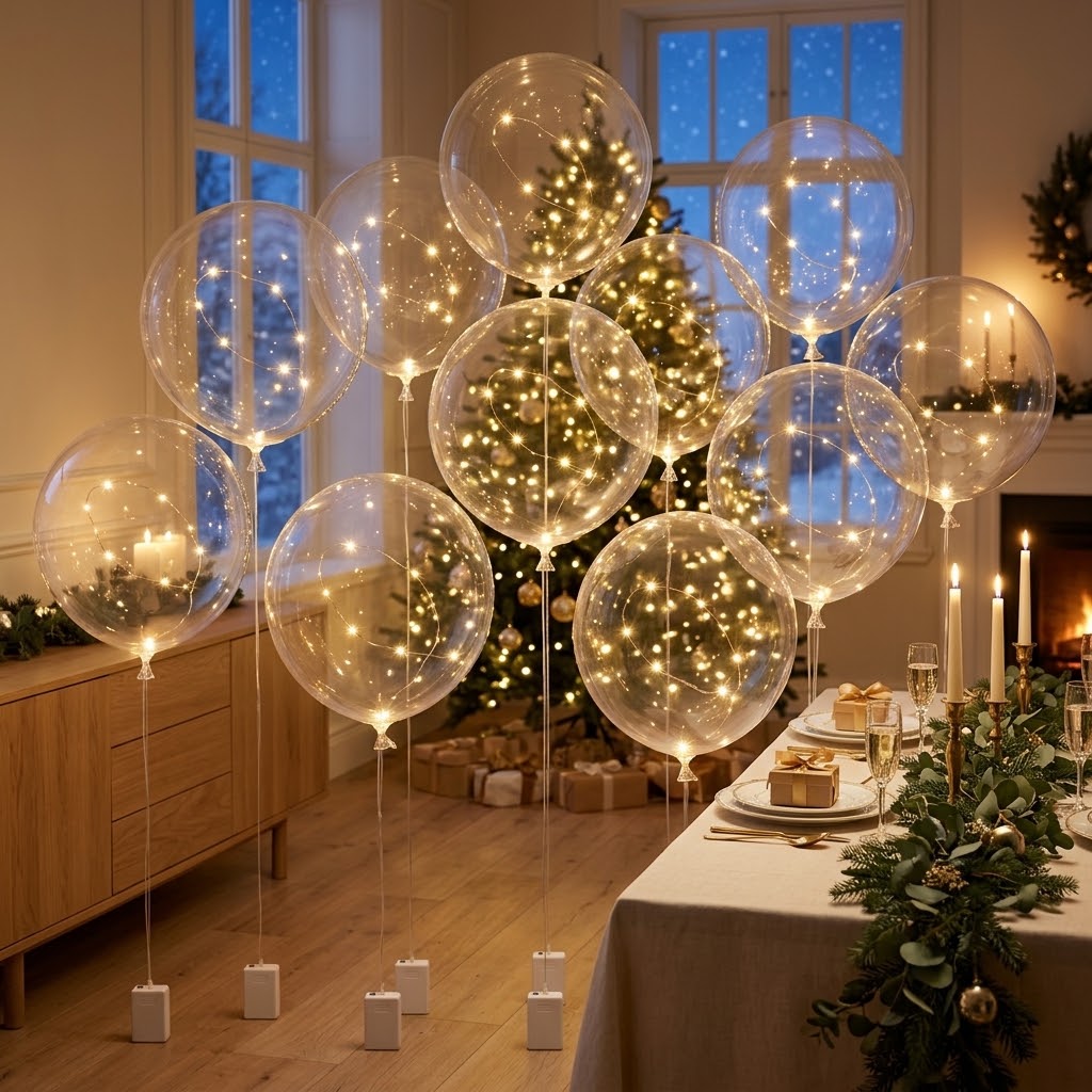 Glowing LED Balloon Set of 10 for Weddings, Birthdays and Garden Decor 3