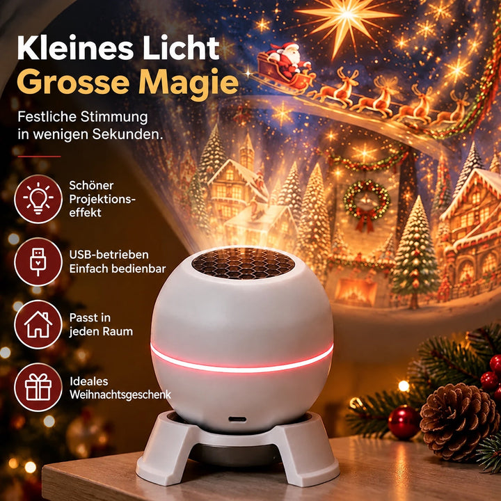 Christmas Light Projector - USB Powered, Compact Indoor Holiday Projector 3