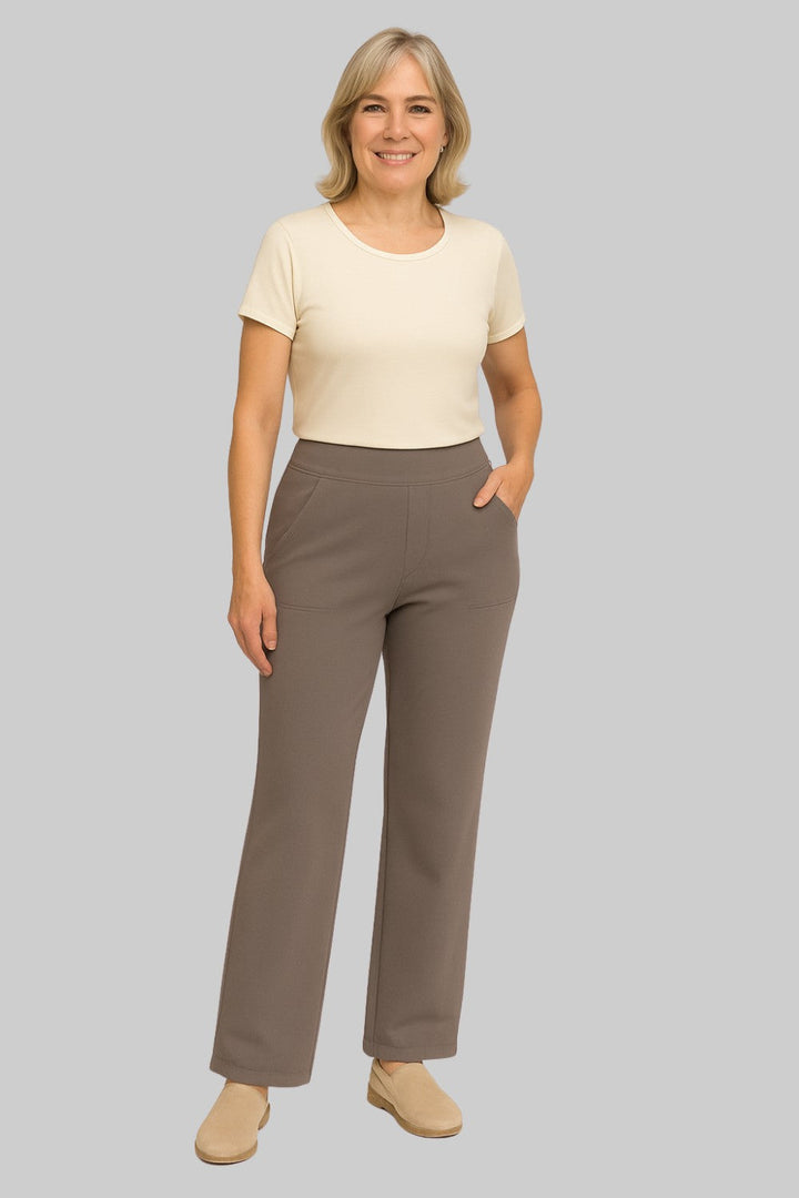 Women's High-Waist Stretch Pants, Soft Breathable Straight-Leg Fit 2