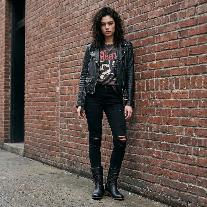 Women's Lace-Up Mid-Calf Boots with Stud Detail 13