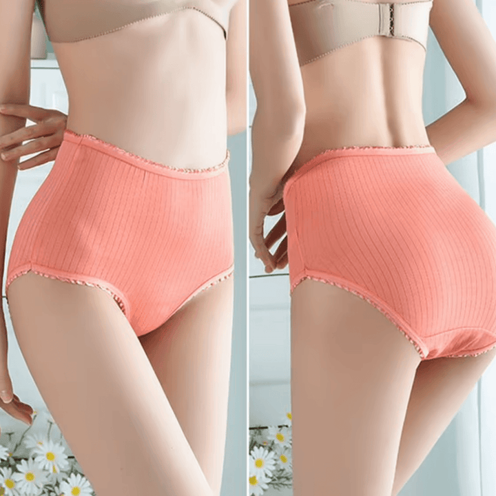 Women's Leakproof Panties 3-Pack - Breathable Ribbed Briefs 3
