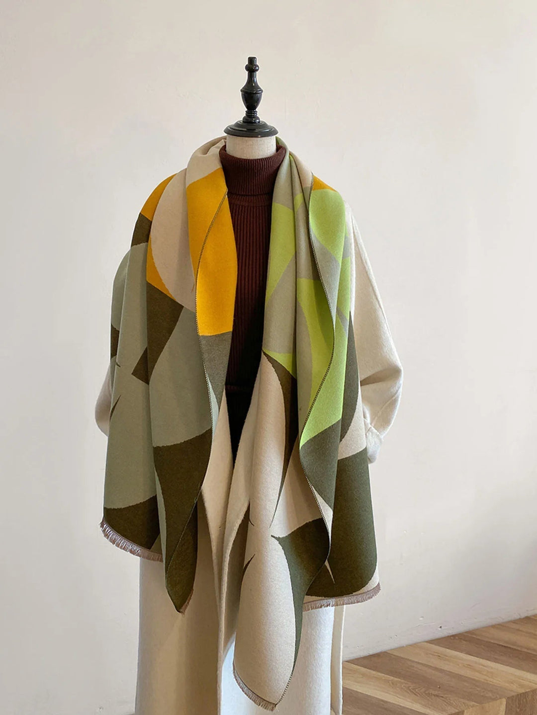 Women's Reversible Cashmere Scarf for Elegance & Warmth 4