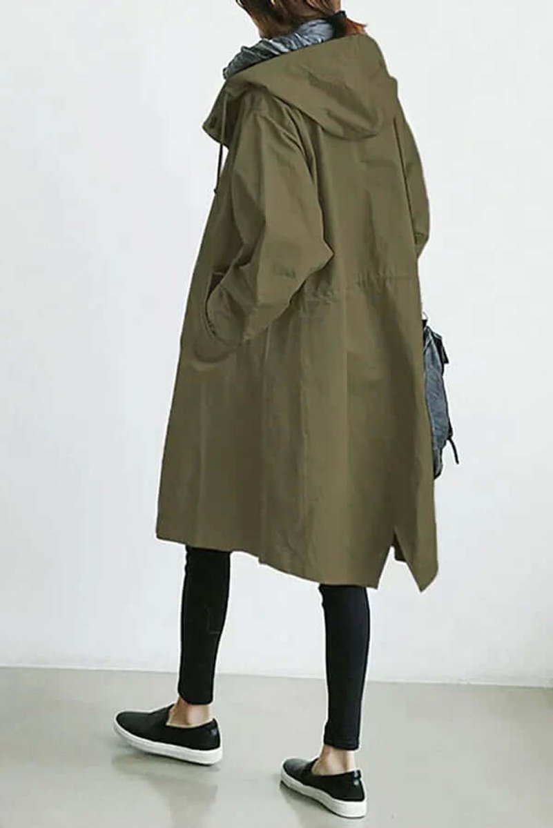 Women's Hooded Trench Coat, Water-Repellent, Relaxed Fit, Lightweight Quilted 9