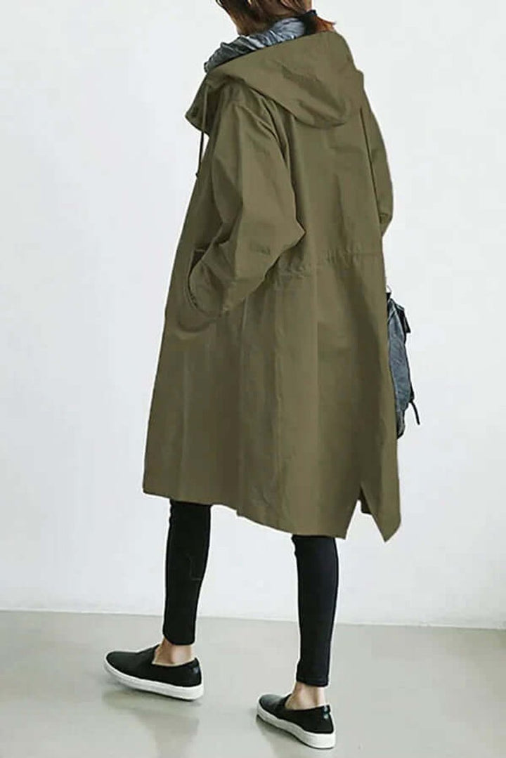 Women's Hooded Trench Coat, Water-Repellent, Relaxed Fit, Lightweight Quilted 9