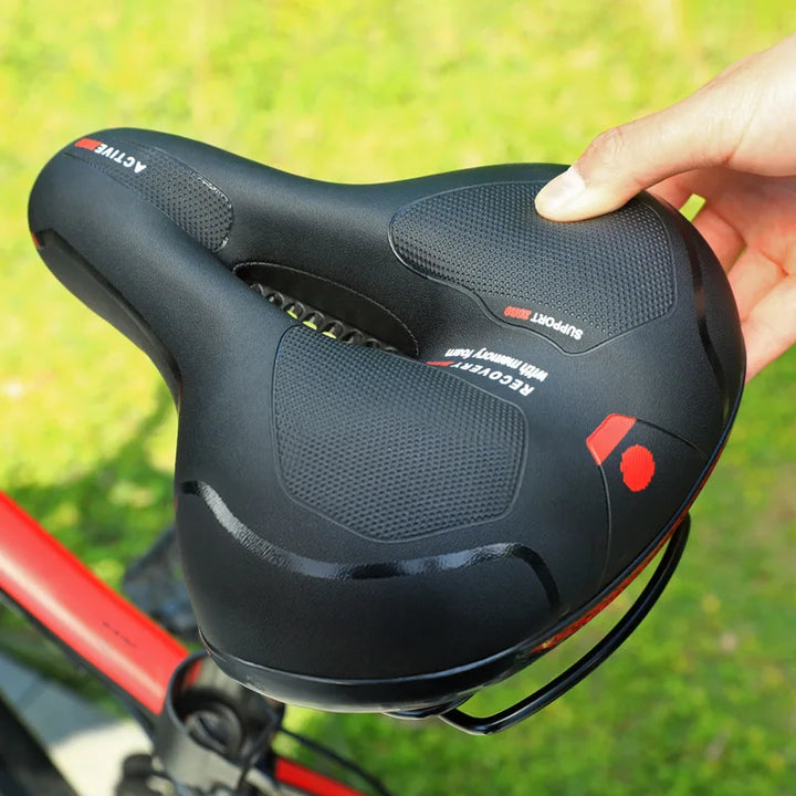 Ergonomic Comfort Bike Seat with Cutout - 2 in Thick Foam, Waterproof PU Leather 5