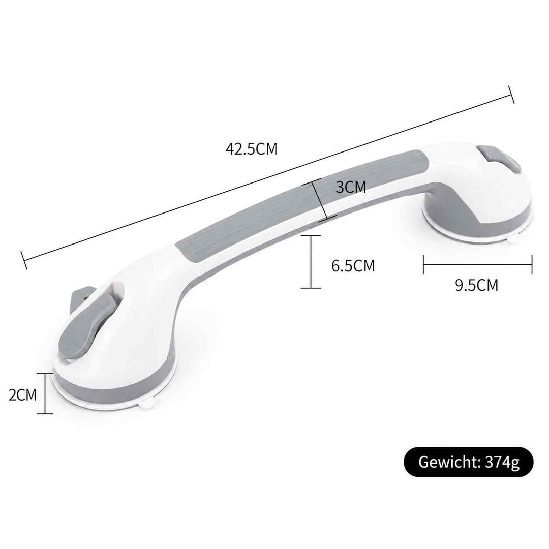 Suction Shower Grab Bar, No-Drill Bathroom Safety Handle, 15.7 in 13