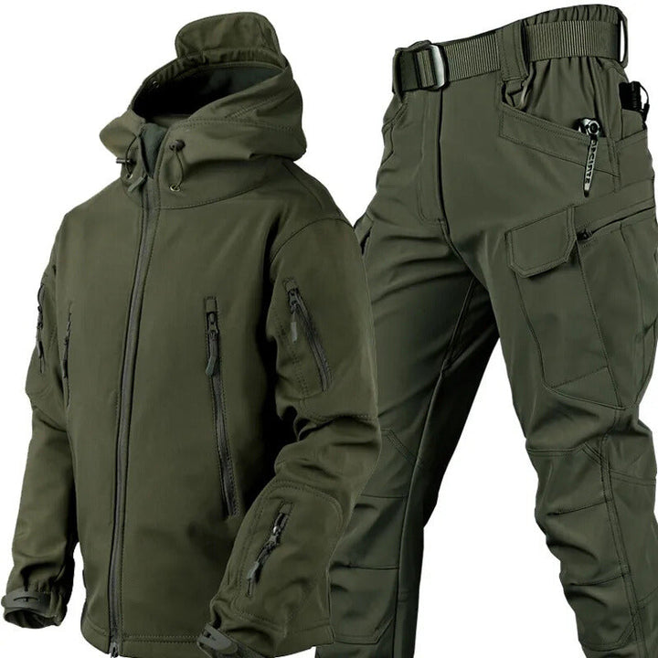 Waterproof Windproof Fleece-Lined Outdoor Jacket and Pants Set 12