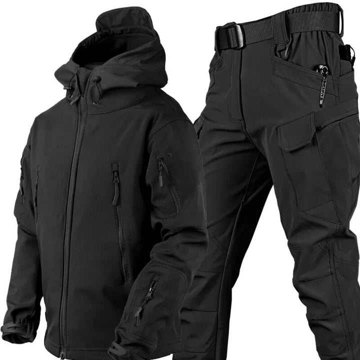 Waterproof Windproof Fleece-Lined Outdoor Jacket and Pants Set 21